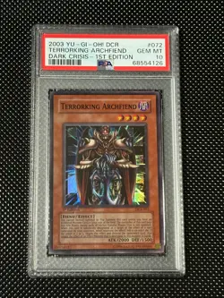 YUGIOH PSA 10 2003 Terrorking Archfiend DCR-072 Super Rare 1st Edition *4126 - Image 1