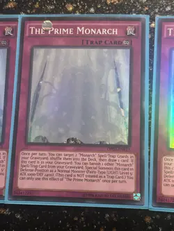 Yugioh 3x The Prime Monarch OP02 Super Rare! - Image 3