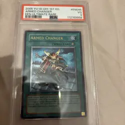 YUGIOH PSA Armed Changer EEN-EN045 Ultimate Rare 1st Edition wow look - Image 2