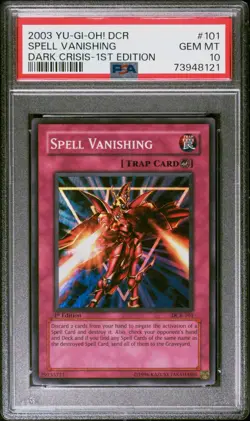 YUGIOH PSA 10 2003 Spell Vanishing DCR-101 Super Rare 1st Edition *8121 - Image 1