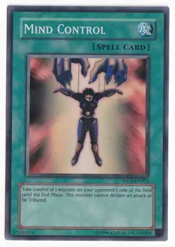 Vintage 1996 Yu-Gi-Oh! TCG Mind Control WC5-EN003 Holo Card - Image 1