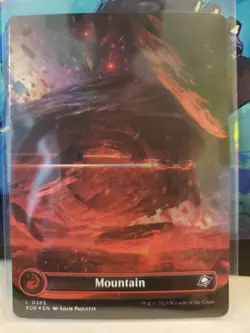 L 0265 Mountain FOIL BORDERLESS Full Art Land Edge of Eternities EOE MTG Card - Image 1