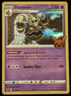Dusknoir #071/185 Halloween 2023 Trick or Trade Holo Pokemon Card - Image 1