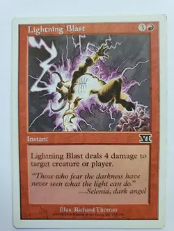 MTG Magic The Gathering Card Lightning Blast Instant Red VI 6th Edition - Image 1