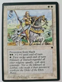 MTG Magic The Gathering Card Order of Leitbur Summon Clerics White Fallen Empire - Image 1