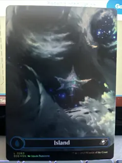 L 0263 Island FOIL BORDERLESS Full Art Land Edge of Eternities EOE MTG Card - Image 1