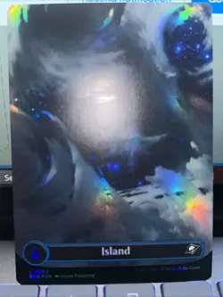 L 0263 Island FOIL BORDERLESS Full Art Land Edge of Eternities EOE MTG Card - Image 2
