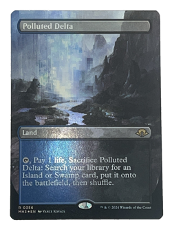 MTG English Polluted Delta (Borderless) NM Foil Modern Horizons 3 - Image 1