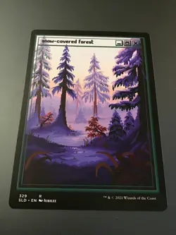 MTG Secret Lair #329 Snow Covered Forest Pixel NM - Image 1