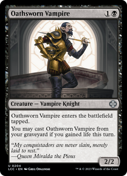 Oathsworn Vampire - 204 - Commander: The Lost Caverns of Ixalan- Near Mint - MTG - Image 1