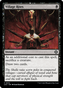 Village Rites - 212 - Commander: The Lost Caverns of Ixalan- Near Mint - MTG - Image 1