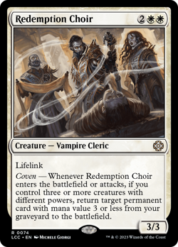 Redemption Choir - 74 - Commander: The Lost Caverns of Ixalan- Near Mint - MTG - Image 1