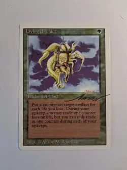 Magic The Gathering: Unlimited Living Artifact NM MTG Unlimited Autograph - Image 1