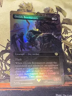 Orcish Bowmasters X1 Mtg Lord Of The Rings Nm Borderless Foil - Image 1
