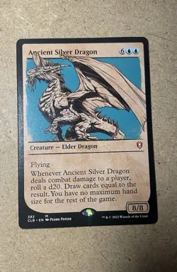 Ancient Silver Dragon 382 Showcase Regular Non Foil Mythic Baldur's Gate MTG - Image 1