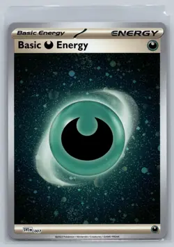 Pokemon Scarlet & Violet 151 Basic Darkness Energy 007 Cosmos Holo🔥2 Swirls - Image 1