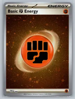 Pokemon Scarlet & Violet 151 Basic Fighting Energy 006 Cosmos Holo🔥1 Swirl - Image 1