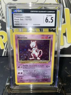 1999 Pokemon Base Set Mewtwo Holo R - CGC 6.5 - Image 1