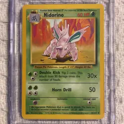 Nidorino 037/102 Vintage Pokemon Base Set CGC 6.5 NM+ - Image 2