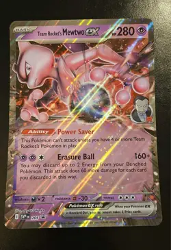 Team Rocket's Mewtwo ex Jumbo SVP 205 Destined Rivals Pokemon Promo Near Mint - Image 1