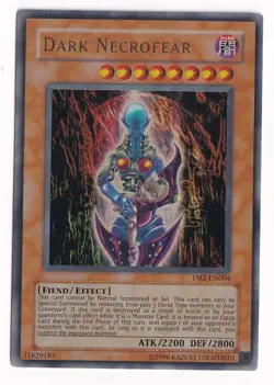 Yugioh Dark Necrofear DB2-EN004 Ultra Rare NM - Image 1