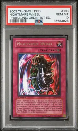YUGIOH PSA 10 2003 Nightmare Wheel PGD-106 Ultra Rare 1st Edition *3928 - Image 1