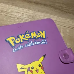 Pokemon - Official Purple Ash & Pikachu 4-Pocket TCG Card Binder Storage Vintage - Image 2