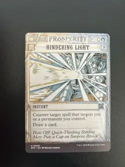 Hindering Light Mtg Outlaws of Thunder Junction Breaking News Regular Uncommon - Image 1