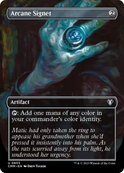 Foil - Arcane Signet (Borderless) - 653 / NM / English MTG - Image 1