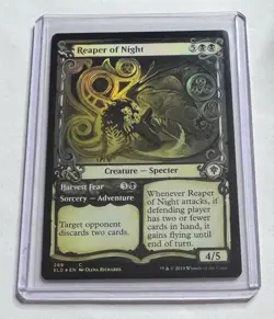 Reaper of Night/Harvest Fear #289 Throne of Eldraine Foil Showcase MTG NM/M - Image 1
