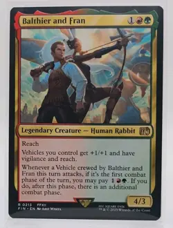 Balthier and Fran R #213 MTG Final Fantasy MTG Magic RARE FIN EN NM FF12 FFXII - Image 1
