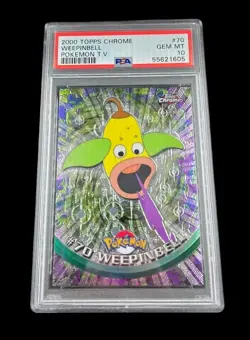 Weepinbell 2000 Tops Chrome Pokemon #70 PSA Graded Gem Mint 10.0 - Image 1