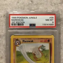 1999 Pokemon Jungle First 1st Edition Marowak #39 PSA 8 NM-MT - Image 2
