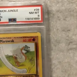1999 Pokemon Jungle First 1st Edition Marowak #39 PSA 8 NM-MT - Image 5