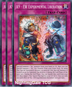 Yugioh! 3x K9-EW Special Release Experiment RARE JUSH-EN041 - Image 1
