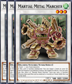 Yugioh! 3x Martial Metal Marcher RARE Justice Hunters JUSH-EN052 - Image 1