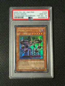 YUGIOH PSA 10 2003 Byser Shock PGD-103 Ultra Rare 1st Edition *8878 - Image 1