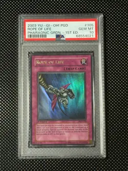 YUGIOH PSA 10 2003 Rope of Life PGD-105 Ultra Rare 1st Edition *4021 - Image 1