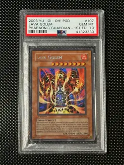 YUGIOH PSA 10 2003 Lava Golem PGD-107 Secret Rare 1st Edition *3333 - Image 1