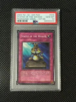 YUGIOH PSA 10 2003 Statue of the Wicked PGD-046 Super Rare 1st Edition *4246 - Image 1