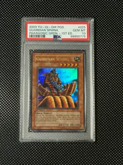 YUGIOH PSA 10 2003 Guardian Sphinx PGD-025 Ultra Rare 1st Edition *0775 - Image 1