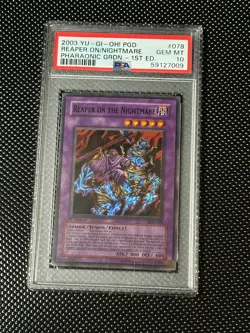 YUGIOH PSA 10 2003 Reaper on the Nighrmare PGD-078 Super Rare 1st Edition *7009 - Image 1