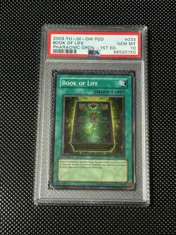 YUGIOH PSA 10 2003 Book of Life PGD-084 Super Rare 1st Edition *0150 - Image 1