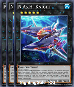 Yugioh! 3x N.As.H. Knight Justice Hunters JUSH-EN059 - Image 1
