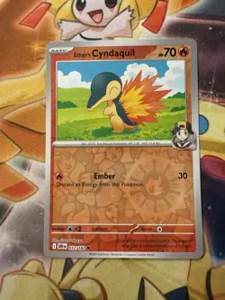 Ethan's Cyndaquil 032/182 Common Reverse Holo - Pokemon TCG Destined Rivals NM - Image 1