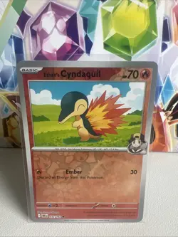 Ethan's Cyndaquil 032/182 Common Reverse Holo - Pokemon TCG Destined Rivals NM - Image 1