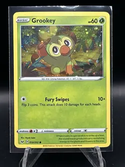 Grookey 10/202 Rare | 2020 Blister Exclusive Promo Cosmo holo Pokemon Tcg card - Image 1