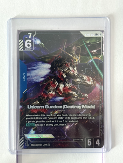 GD01-002 Unicorn Gundam (Destroy Mode) LR+ Gundam Card Game TCG Alternative Art - Image 1