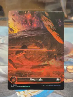 L 0265 Mountain BORDERLESS Full Art Land Edge of Eternities EOE MTG Card - Image 1