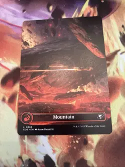 L 0265 Mountain BORDERLESS Full Art Land Edge of Eternities EOE MTG Card - Image 1